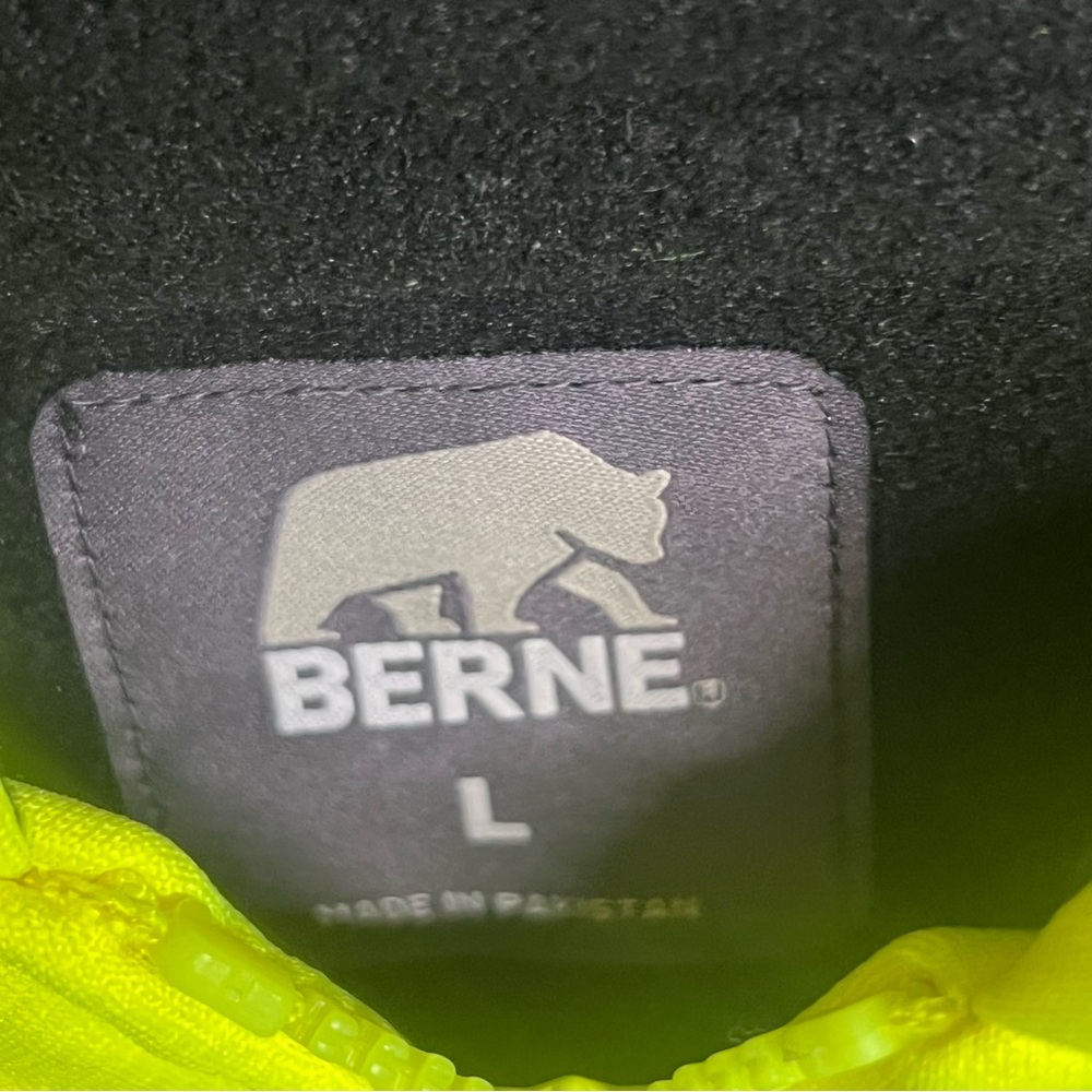 NWT Berne High-Visibility Class 3 Color Block Hooded Sweatshirt Jacket - Picture 8 of 10